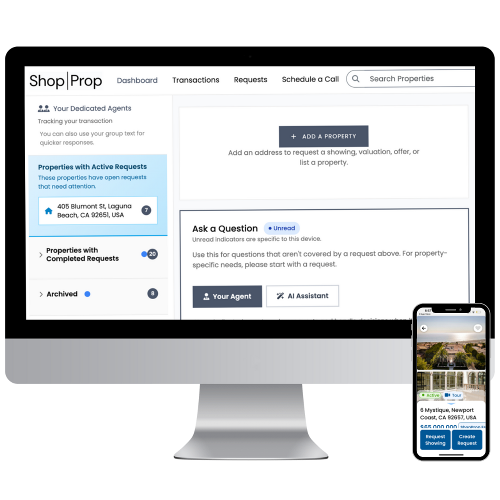 ShopProp Dashboard on Desktop and Mobile