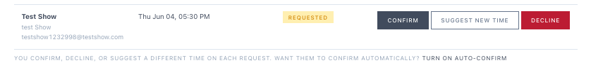 Smart showing approval controls